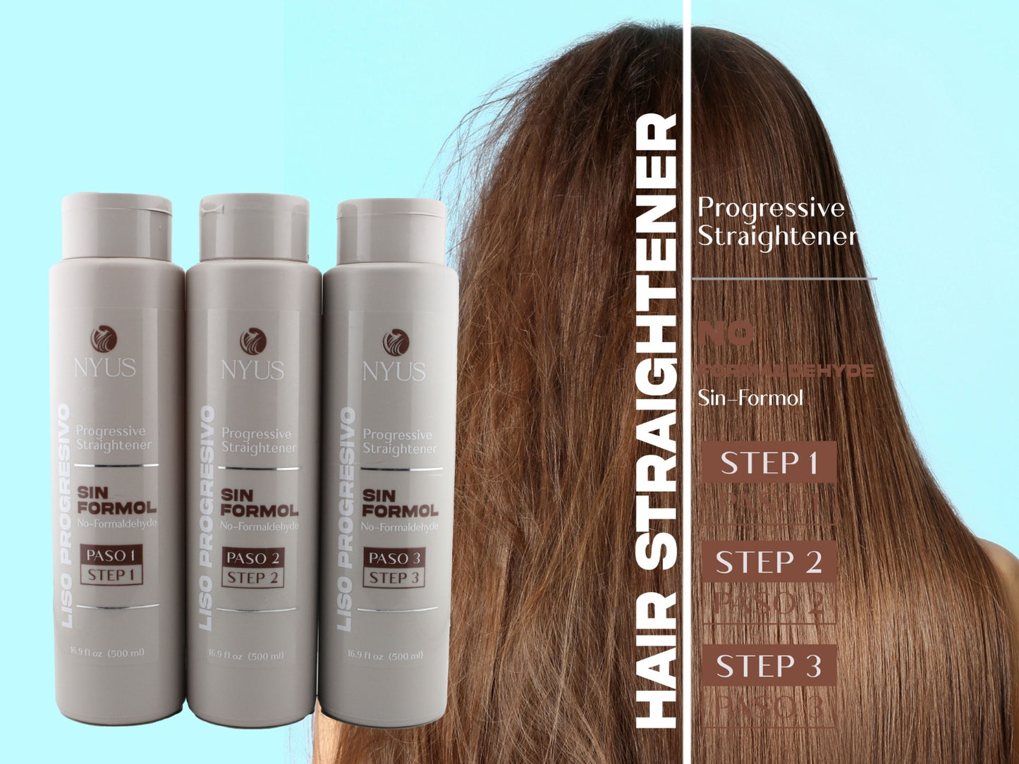 Hair Straightener / Steps 1,2,3